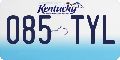 KY license plate 085TYL