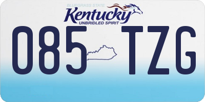 KY license plate 085TZG