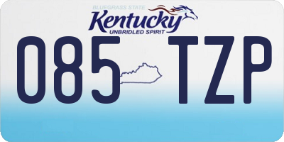 KY license plate 085TZP