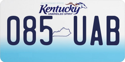 KY license plate 085UAB