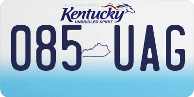 KY license plate 085UAG