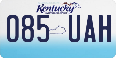 KY license plate 085UAH