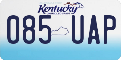 KY license plate 085UAP