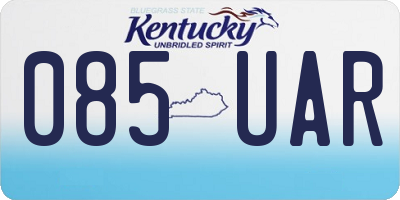 KY license plate 085UAR
