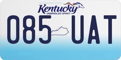 KY license plate 085UAT