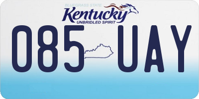 KY license plate 085UAY