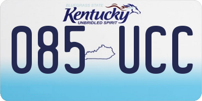 KY license plate 085UCC
