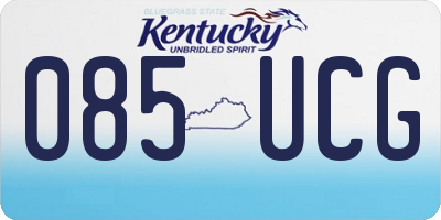 KY license plate 085UCG