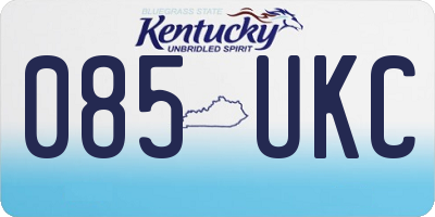 KY license plate 085UKC