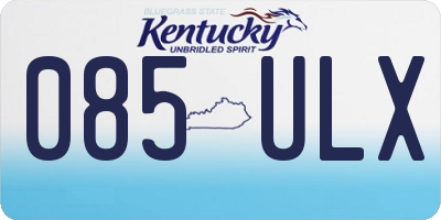 KY license plate 085ULX
