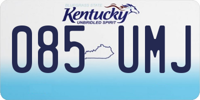 KY license plate 085UMJ