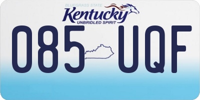 KY license plate 085UQF