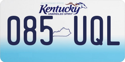 KY license plate 085UQL