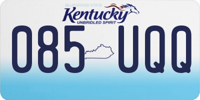 KY license plate 085UQQ