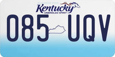 KY license plate 085UQV