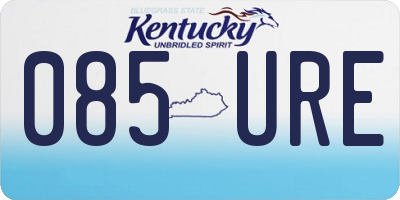 KY license plate 085URE