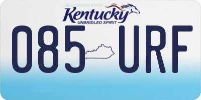 KY license plate 085URF