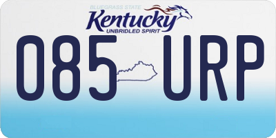 KY license plate 085URP