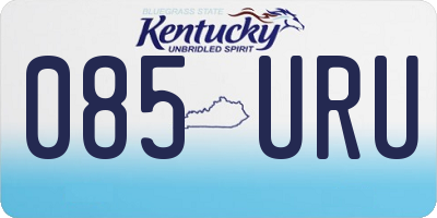 KY license plate 085URU