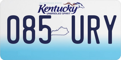 KY license plate 085URY