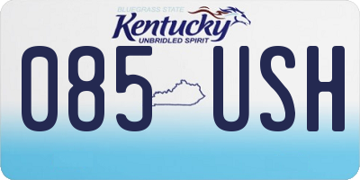 KY license plate 085USH