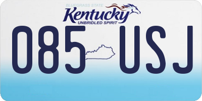 KY license plate 085USJ
