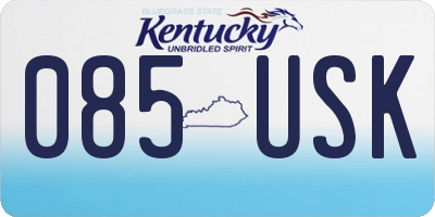 KY license plate 085USK