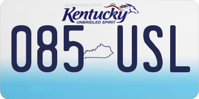 KY license plate 085USL