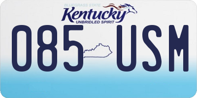 KY license plate 085USM