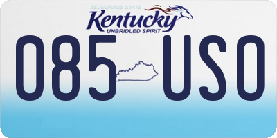 KY license plate 085USO
