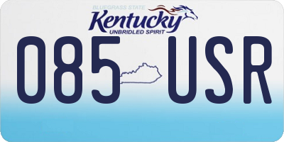 KY license plate 085USR