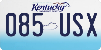 KY license plate 085USX