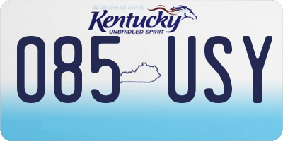 KY license plate 085USY