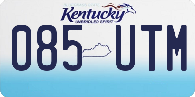 KY license plate 085UTM