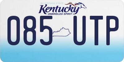 KY license plate 085UTP