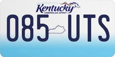 KY license plate 085UTS