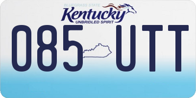 KY license plate 085UTT
