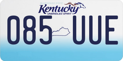 KY license plate 085UUE
