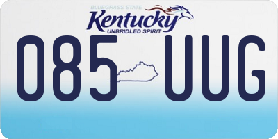 KY license plate 085UUG