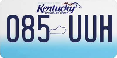 KY license plate 085UUH