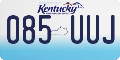 KY license plate 085UUJ