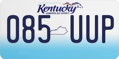 KY license plate 085UUP