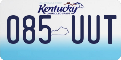 KY license plate 085UUT