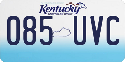 KY license plate 085UVC
