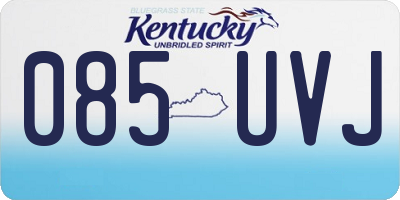 KY license plate 085UVJ
