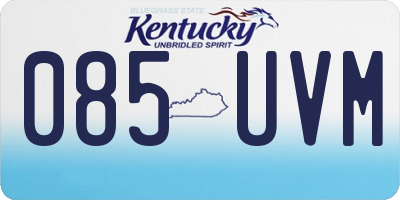 KY license plate 085UVM