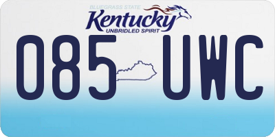 KY license plate 085UWC