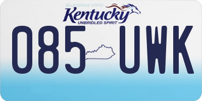 KY license plate 085UWK