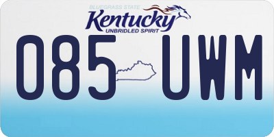 KY license plate 085UWM