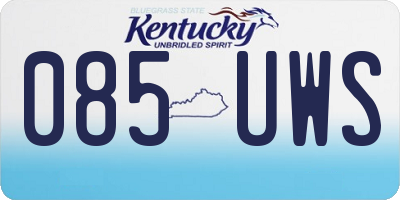 KY license plate 085UWS